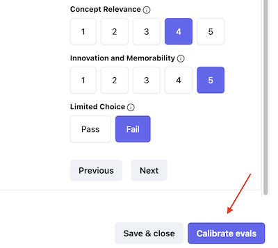 Calibrate Evals